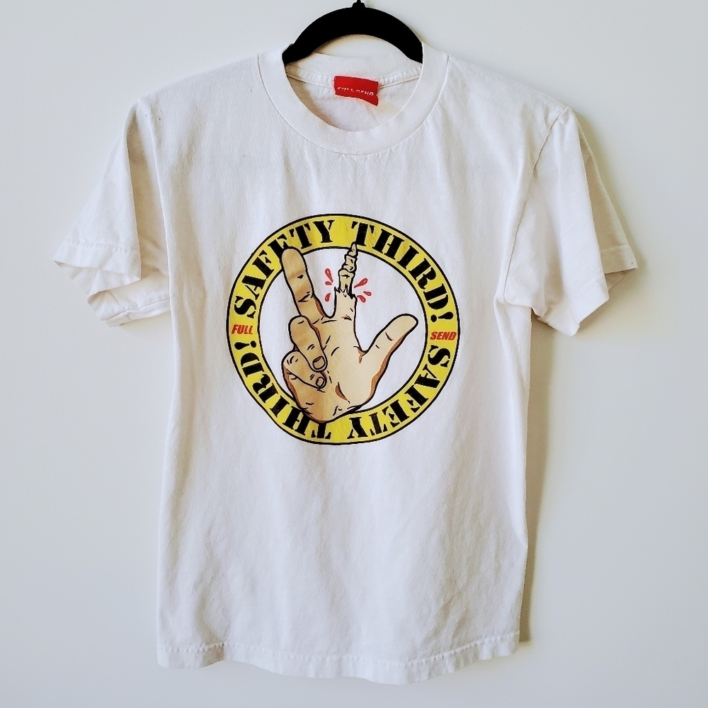 Vintage Rare Full Send Safety Third Unisex Graphic T-Shirt Size Small